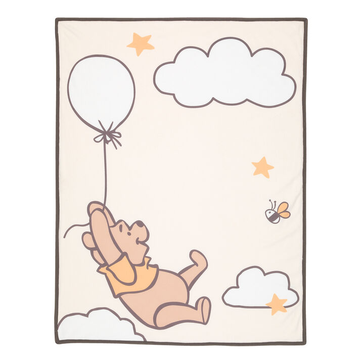 Lambs & Ivy WINNIE THE POOH Picture Perfect Baby Blanket - Beige, Animals