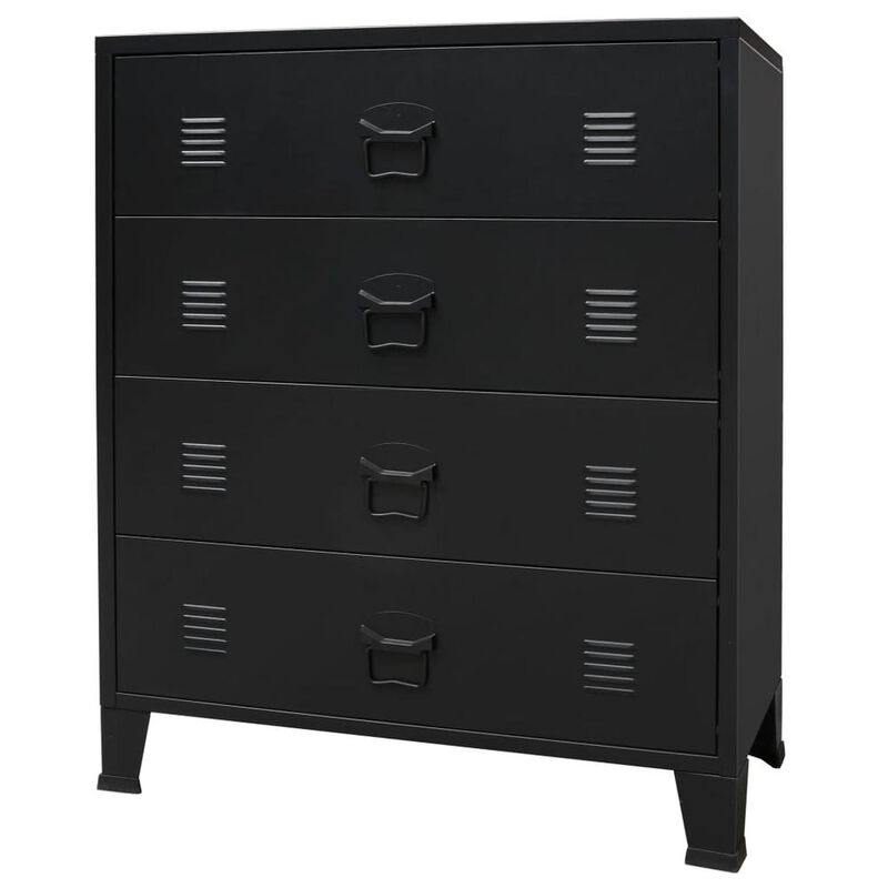 vidaXL Chest of Drawers Metal Industrial Style
