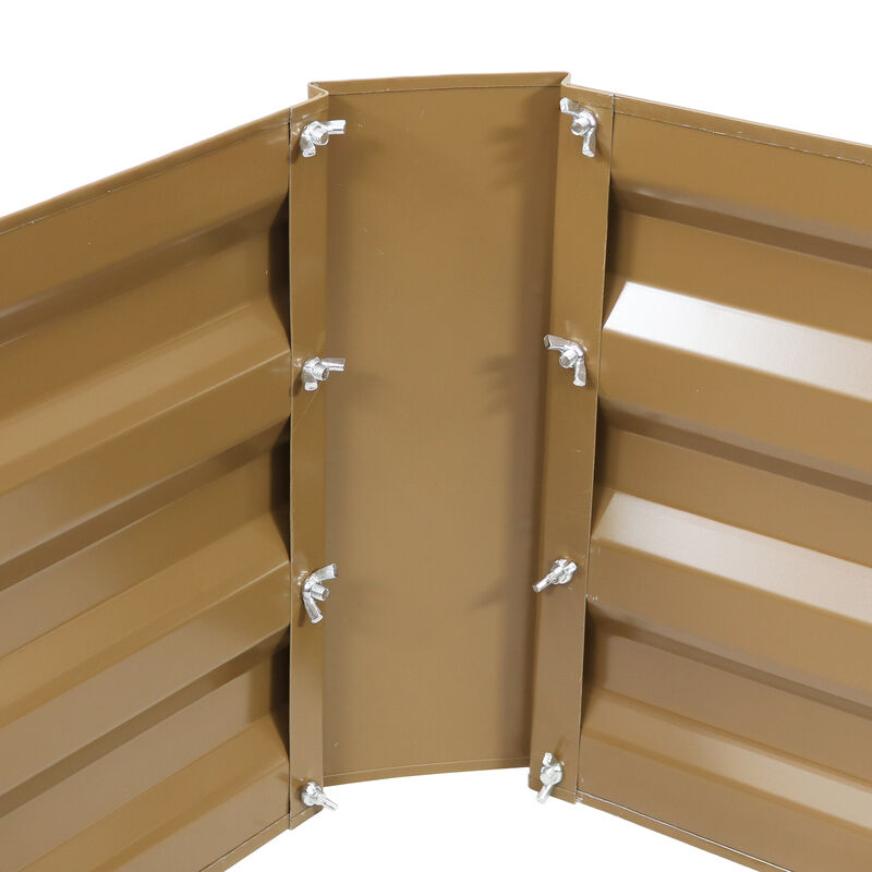 Sunnydaze Galvanized Steel Rectangle Raised Garden Bed