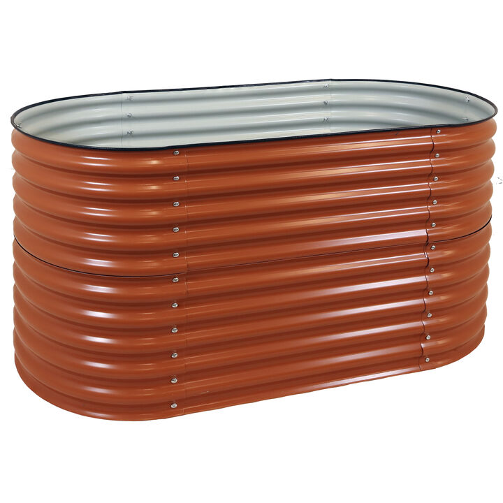 Sunnydaze Galvalume Steel Rectangle Raised Bed - 62.5 in x 32 in