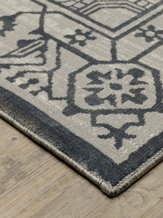 Intrigue 3'10" x 5'5" Blue Rug