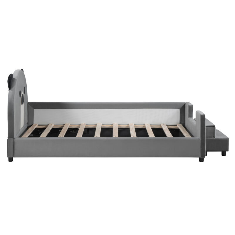 Merax  Daybed Bed Frame with Bear Shaped Headboard