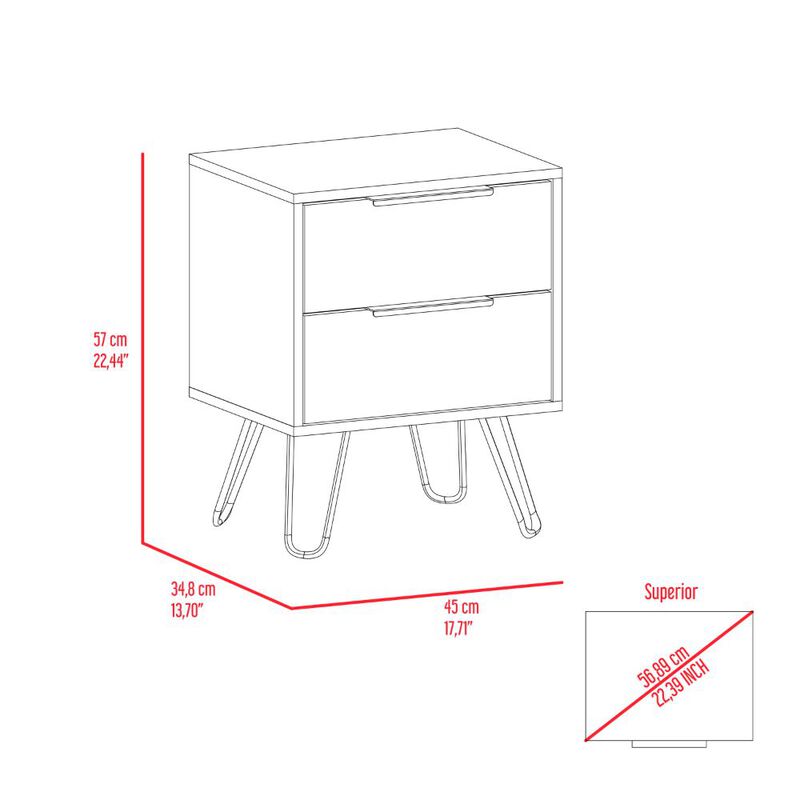 Nightstand Skyoner 2, Bedroom, Black