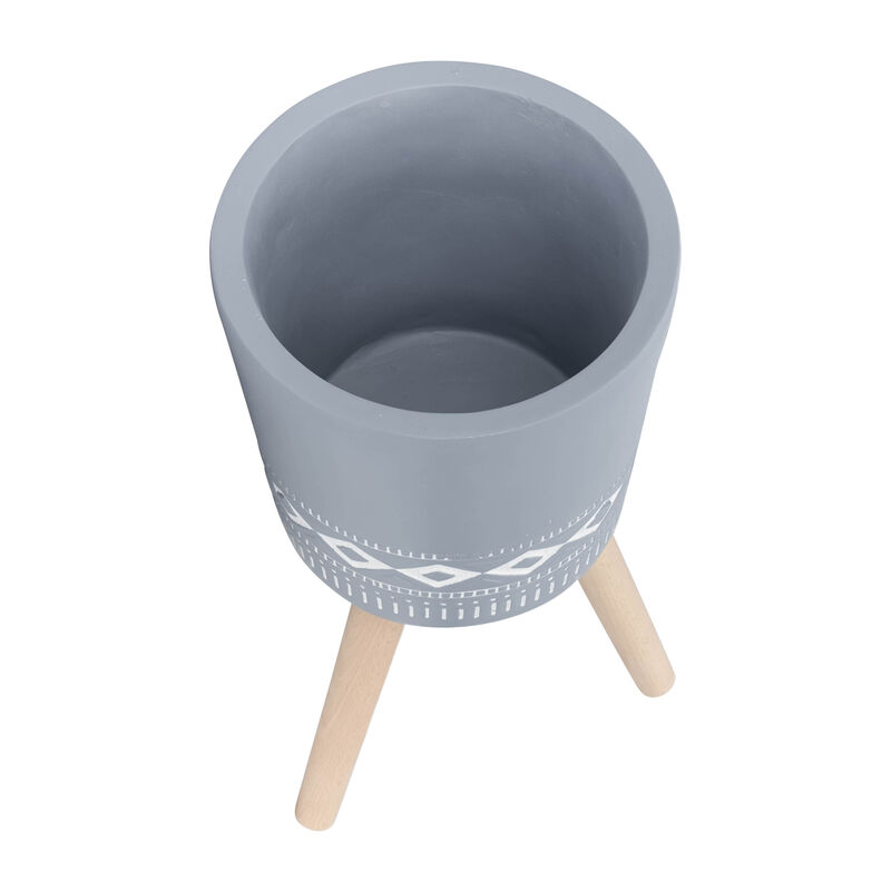Diamond Planter with Wood Legs