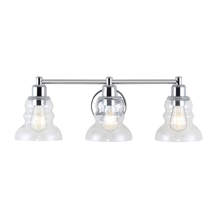 Manhattan Vintage Metal/Glass Industrial Rustic LED Vanity
