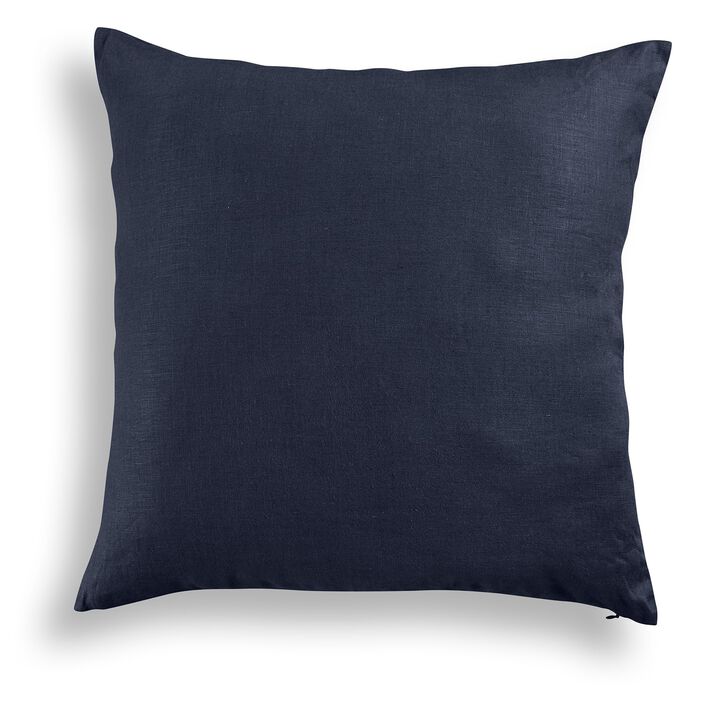 Solino Home Decorative Linen Pillow Cover 20 x 20 Inch - 100% European Flax Throw Pillow Case with Invisible Zipper | Montauk