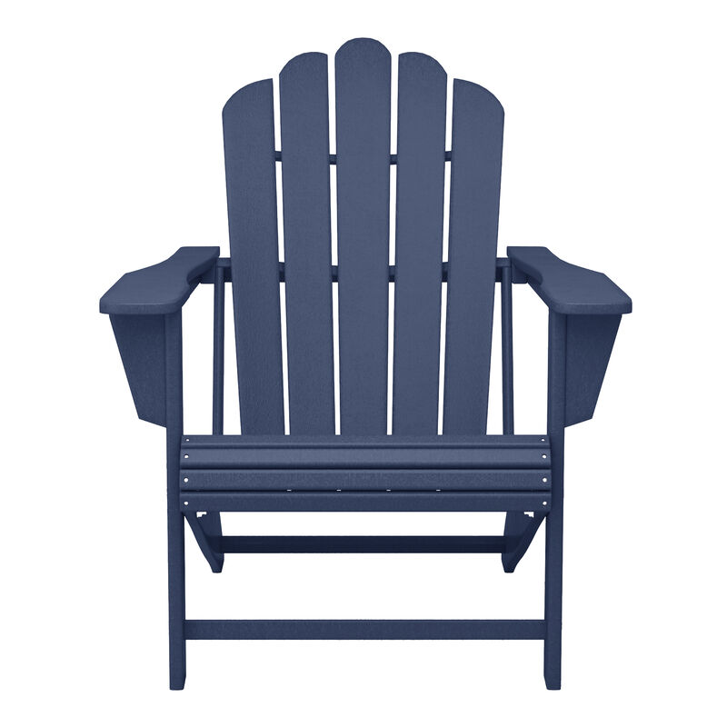WestinTrends 12-Piece HDPE Outdoor Patio Furniture Adirondack Chair Conversation Table Set