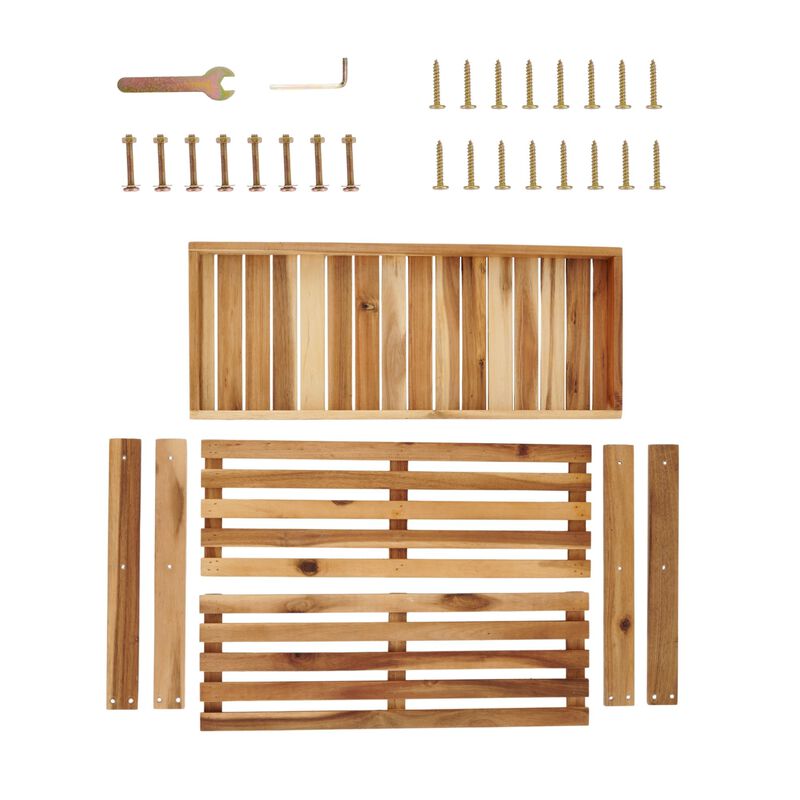 Acacia Wood Shoe Rack Bench Strong Weight Bearing Upto 200 LBS Best Ideas For Entryway Frontdoor Bathroom, Natural Color