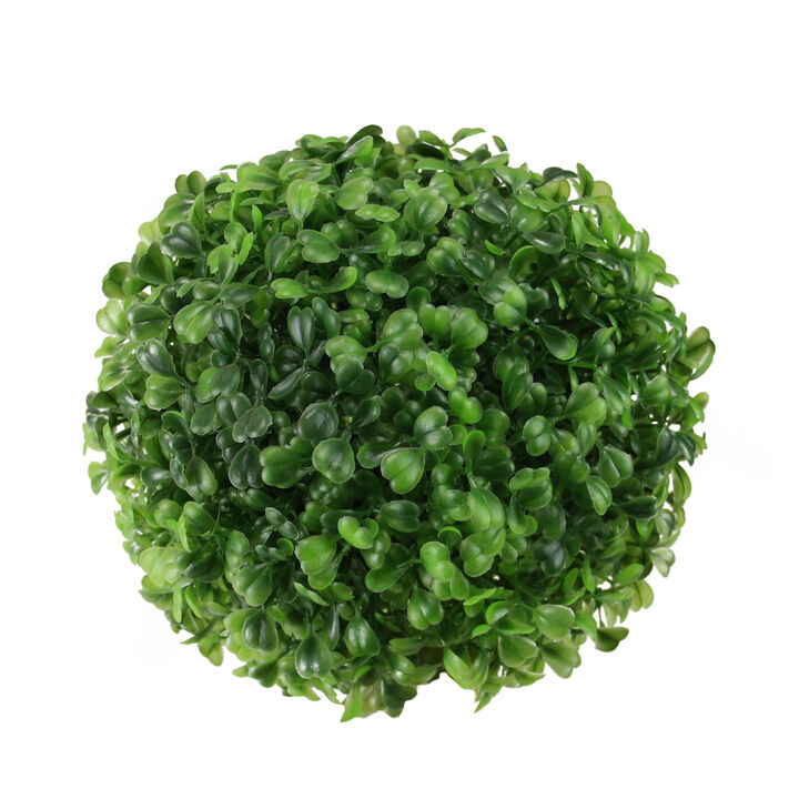 7.75" Green Two Tone Artificial Boxwood Topiary Garden Ball