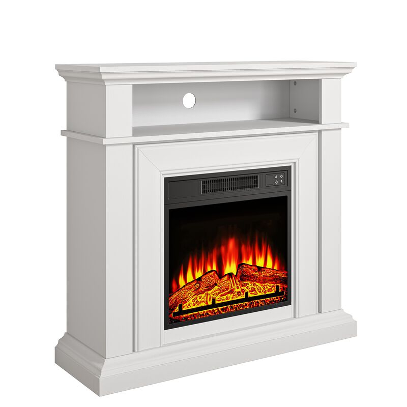 FESTIVO 36-Inch Electric Fireplace with Mantel & Wood Finish