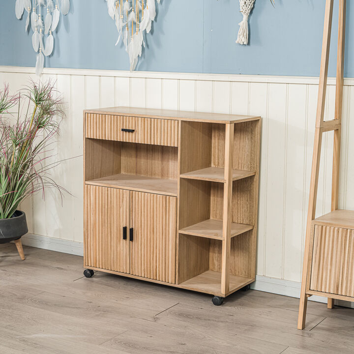 Solid Wood Serving Cart