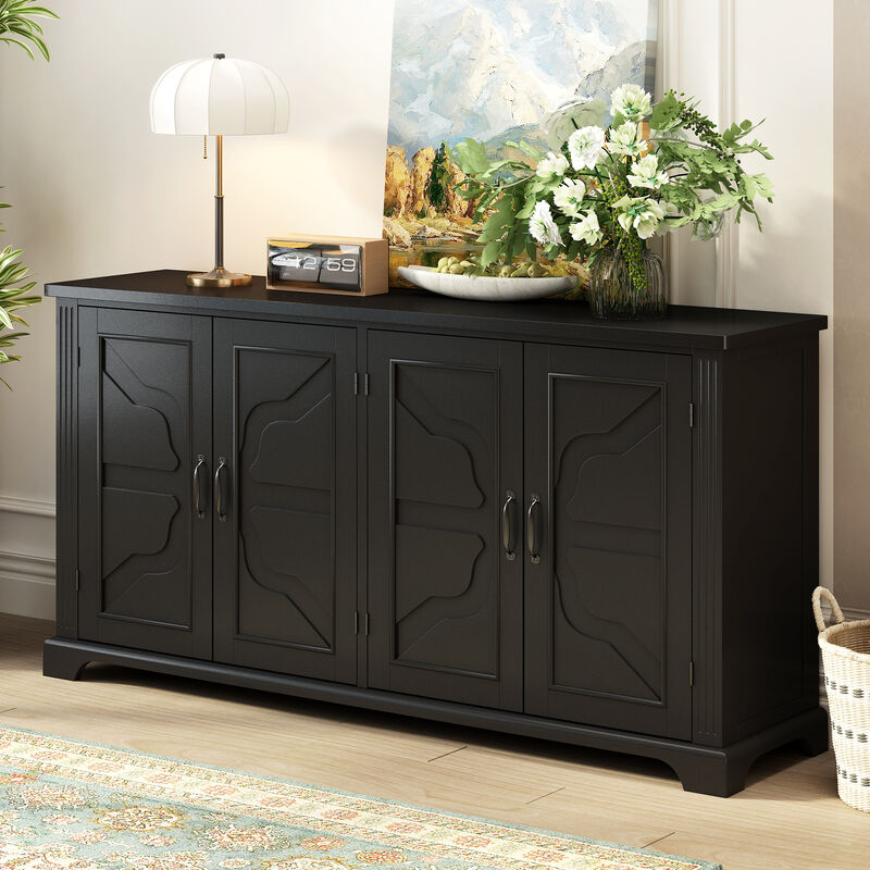 Merax American Country Style Wooden Sideboard Cabinet