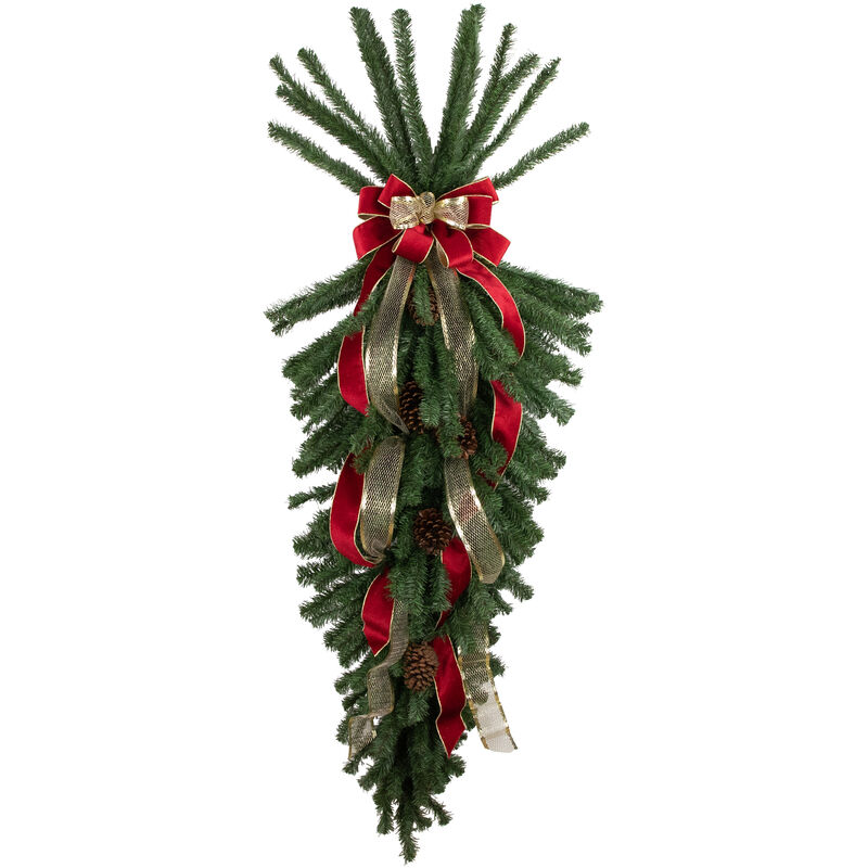 60" Canadian Pine Artificial Christmas Teardrop Swag - Unlit