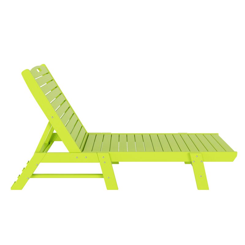 Reclining Outdoor Patio Adjustable Chaise Lounge Chair