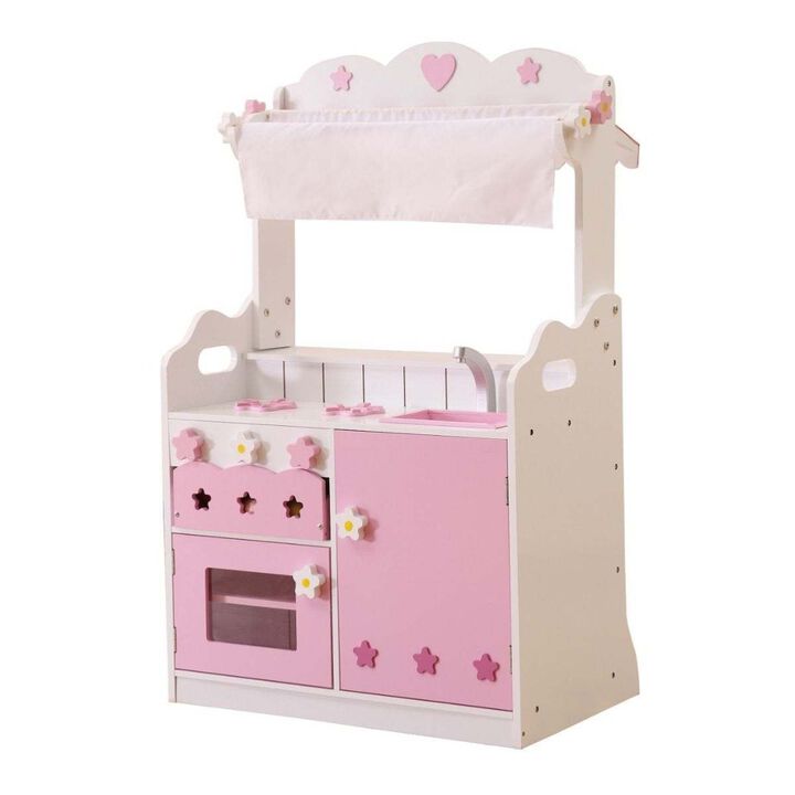 Kids Funnel 2 In 1 Pink Pretend Kitchen And Market Stall
