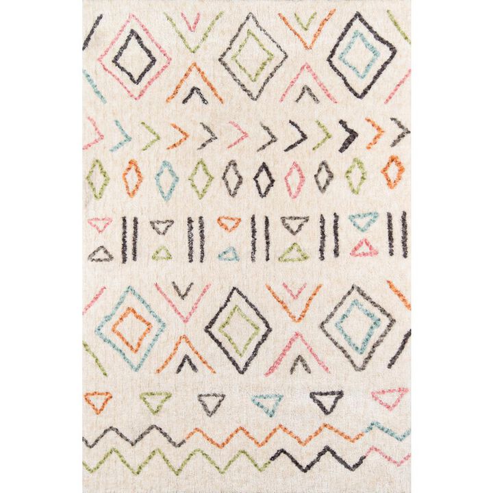 Novogratz Contemporary Rectangle Area Rug, Ivory, 7'6 X 9'6