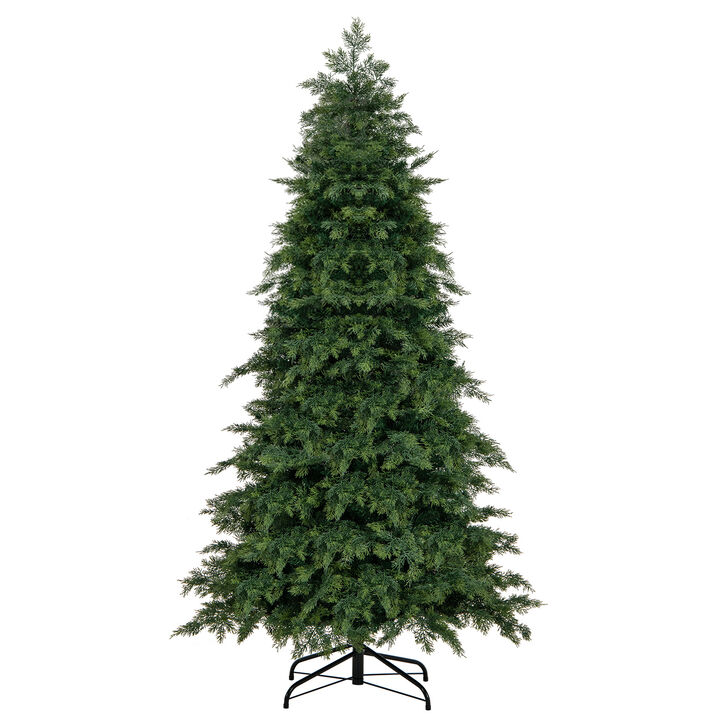 Artificial Christmas Tree Green Hinged Holiday Tree with Lush Branch Tips