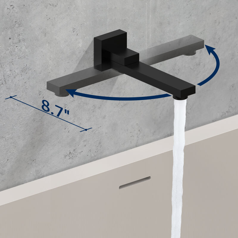 Bathtub Shower Faucet Set,  Rain Shower System with Waterfall Tub Spout