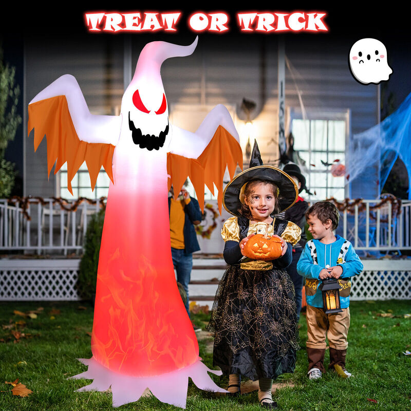 6 Feet Halloween Inflatable Ghost Quick Blow up Halloween D茅cor with LED Lights