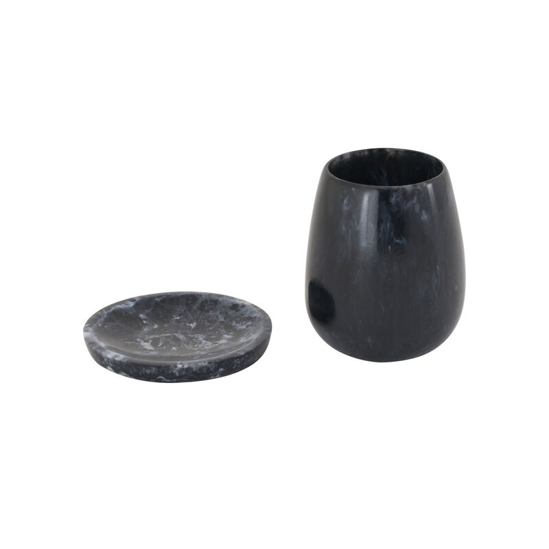 Rounded Blue Swirl Resin Kiddush Cup