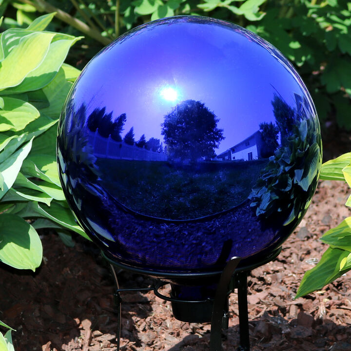 Sunnydaze Set of 2 10" Mirrored Stainless Steel Gazing Globe