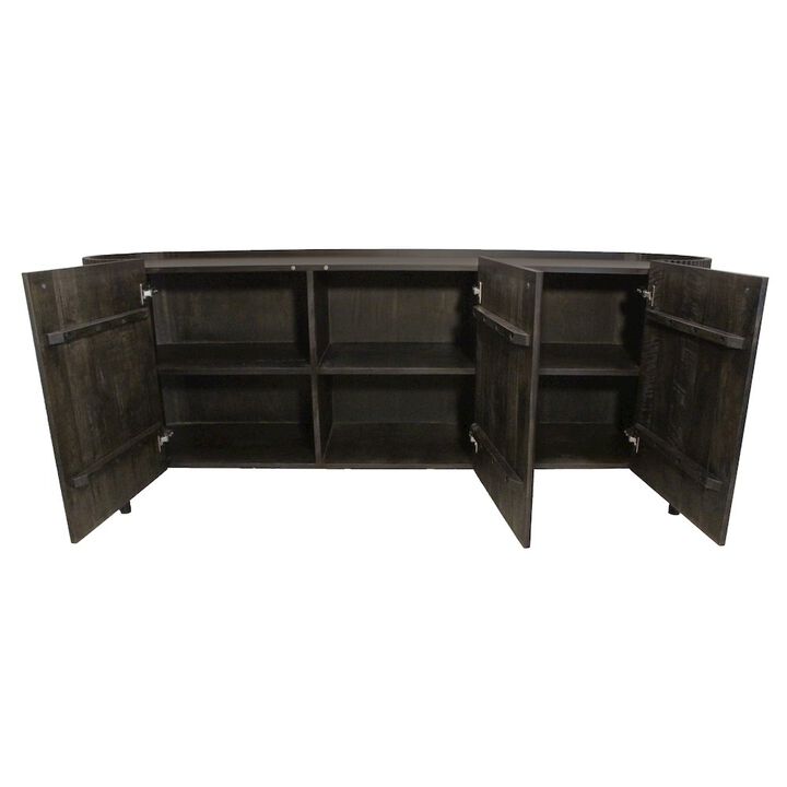 Alex Hamilton Odin 3-Door Sideboard in Charred Ember Finish on Mango Wood