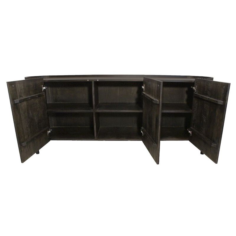 Alex Hamilton Odin 3-Door Sideboard in Charred Ember Finish on Mango Wood