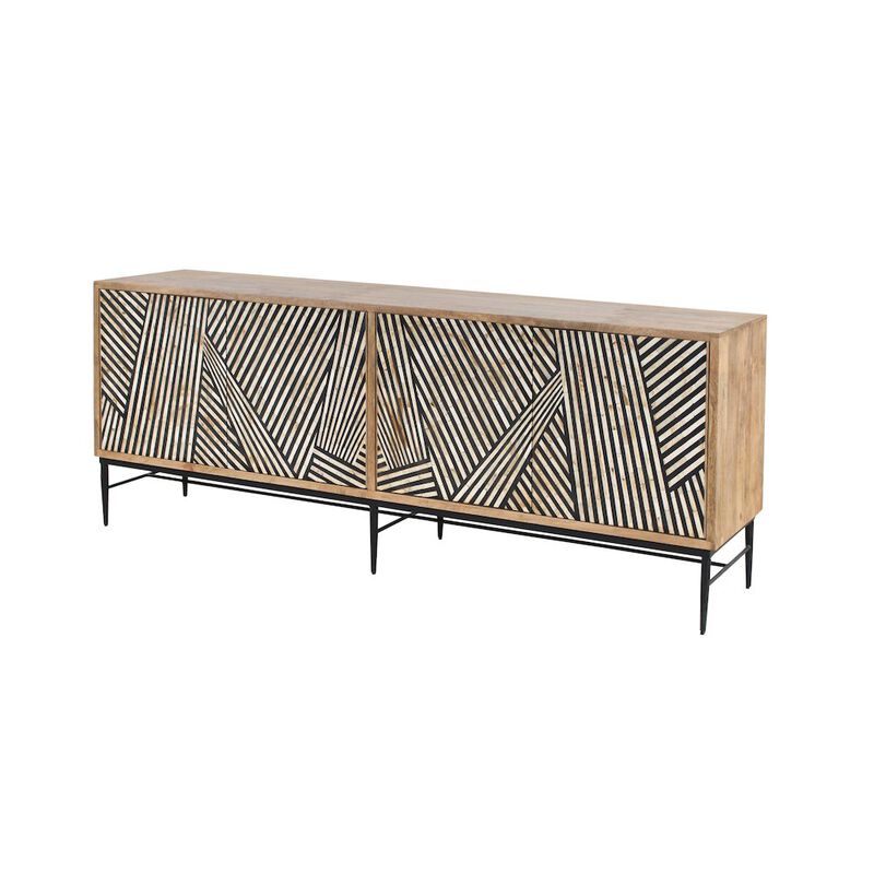 World Interiors Fargo 80 Sideboard with Bone and Wood Inlay