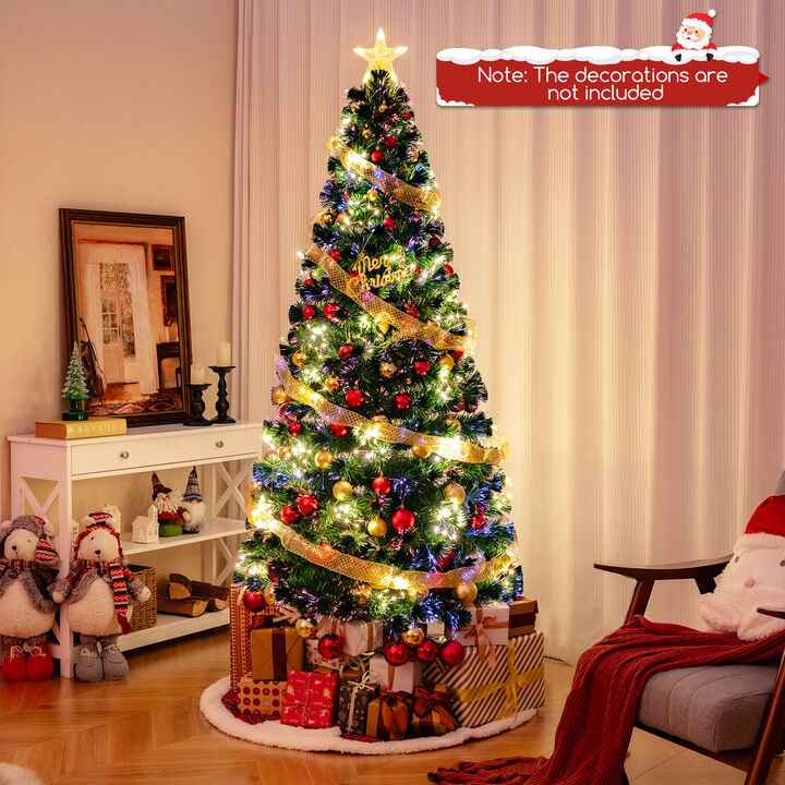 Pre-Lit Artificial Xmas Tree with Top Star and Branch Tips