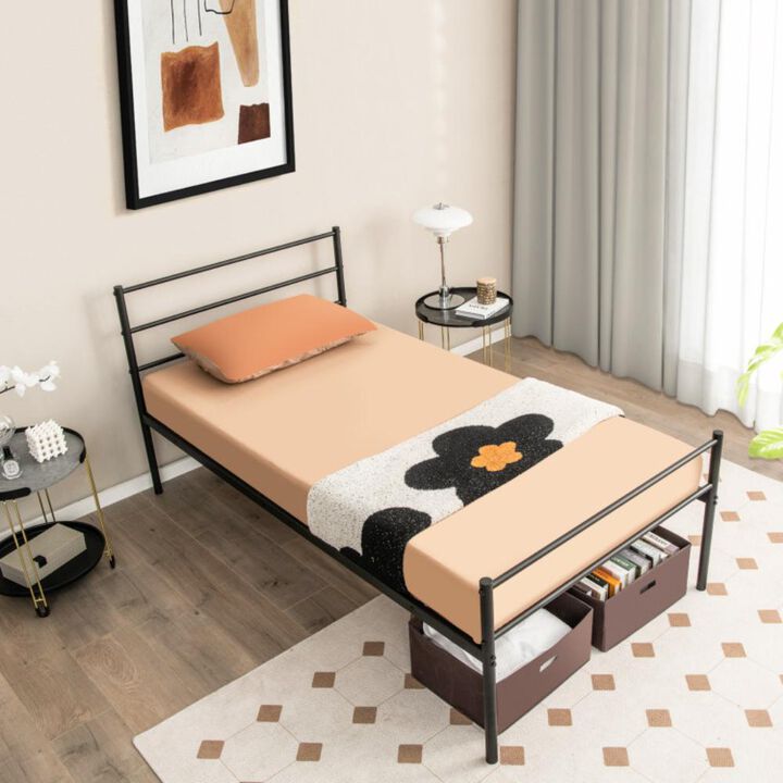 Hivvago Metal Bed Frame Platform with Headboard