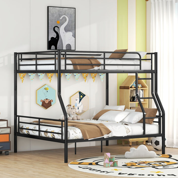 Full XL Over Queen Metal Bunk Bed