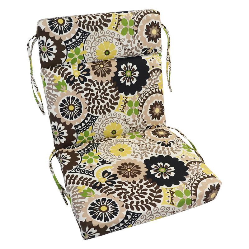 Blazing Needles 20-inch by 42-inch Polyester Outdoor Tufted Chair Cushion 920X42FP-S1-OD-068