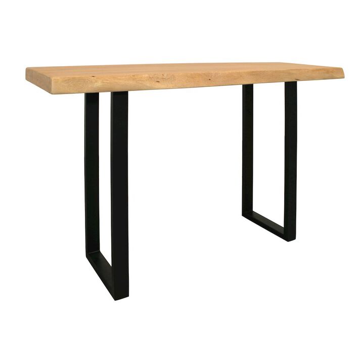 Alex Hamilton Sycamore Rustic Solid Wood Console Table with Live Edge in a Natural Finish