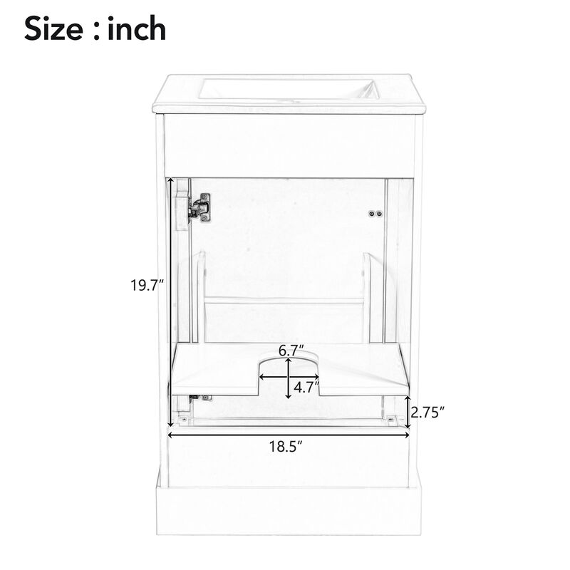 Merax Bathroom Vanitywith Ceramic Sink