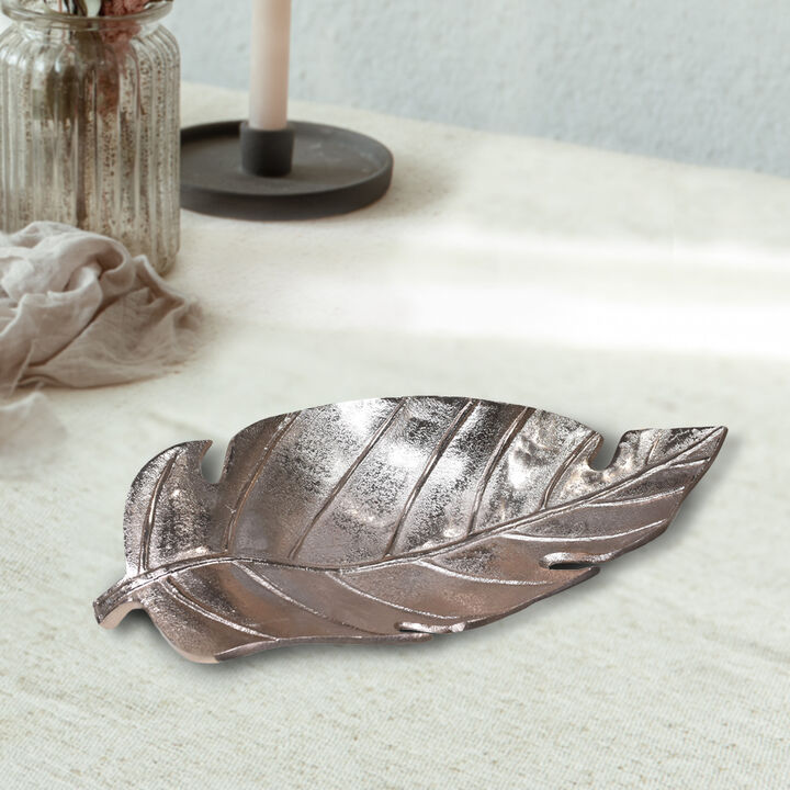 Handmade Decorative Gold Color Coated 6.49 x 3.14 x 0.7 Inches Aluminium Tray 059AB BBH Home's