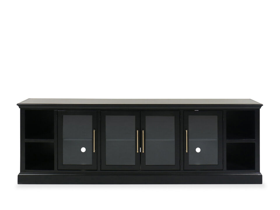 Byron 98" Console with 4 Doors, Black