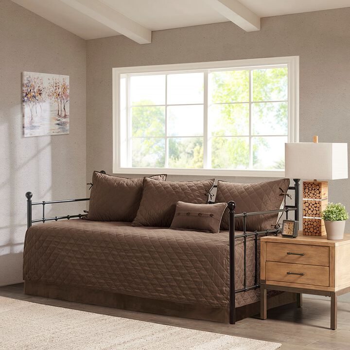 Gracie Mills Maldonado 6-Piece Rustic Reversible Daybed Cover Set