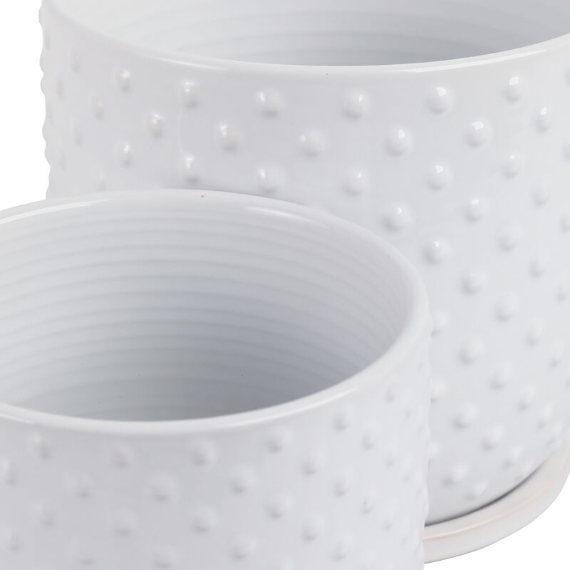 Tiny Dots Planter with Saucer Set
