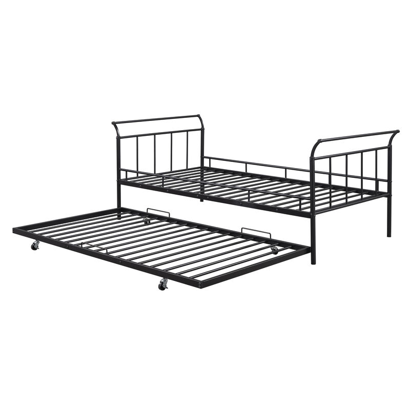 Merax Metal Frame Daybed with Trundle