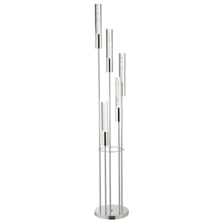 Sparkling Night Floor Lamp Chrome Metal LED Light