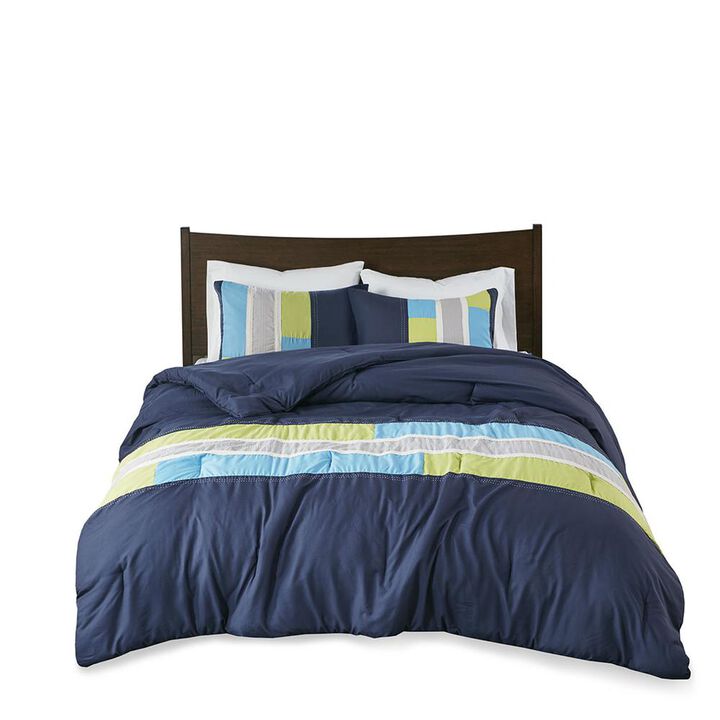 Belen Kox Pipeline Comforter Set - Navy, Belen Kox