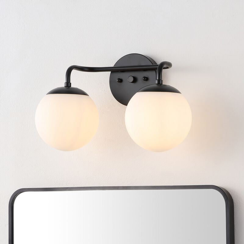 Louis Parisian Globe Metalfrosted Glass Modern Contemporary LED Vanity