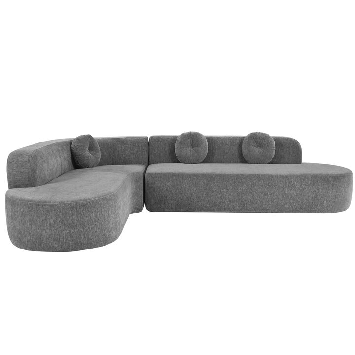Merax Chenille Sectional Sofa Couch for Living Room