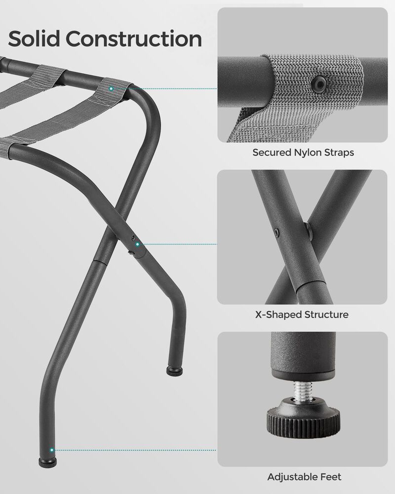 Luggage Rack - Convenient Suitcase Stand for Travel and Guest Room Organization