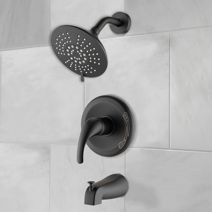 Single Handle Tub Spout And 5-Functions Shower Head Set (Valve Included)