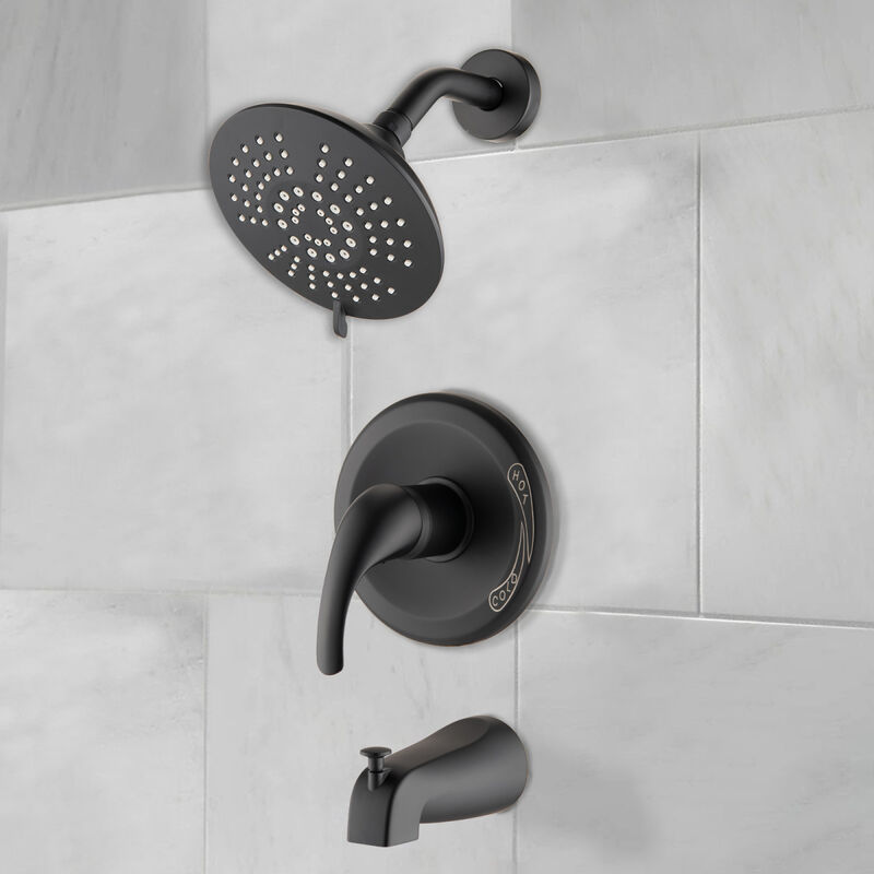 Single Handle Tub Spout And 5-Functions Shower Head Set (Valve Included)