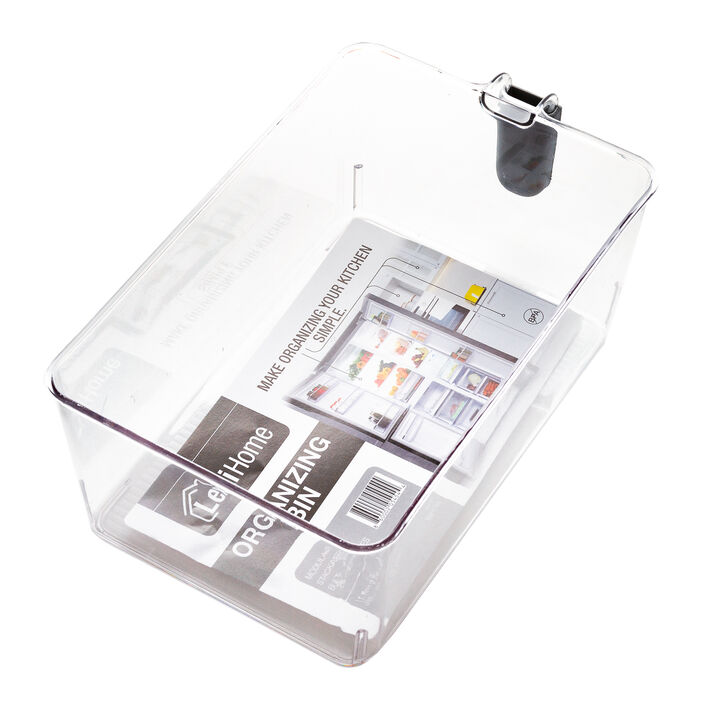 Large Acrylic Organizer Fridge Bin with Handle