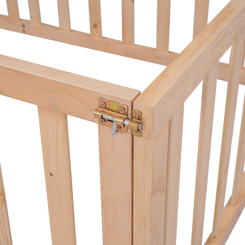 Merax Wood  Daybed Frame with Fence