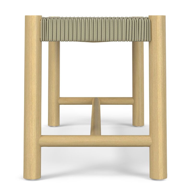 Simpli Home Dahlia Solid Acacia Wood Outdoor Indoor Bench In Natural Taupe