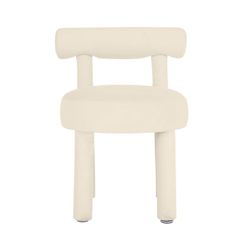 Belen Kox Cream Velvet Upholstered Carmel Dining Chair, Belen Kox